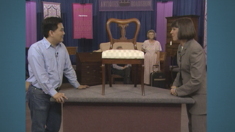 Jeanne Sloane (right) appraises a 1892 Silver Hackney stallion trophy in Seattle, WA. ANTIQUES ROADSHOW “Vintage First Finds, Hour 4” premieres Mon, October 12 at 8/7c PM on PBS