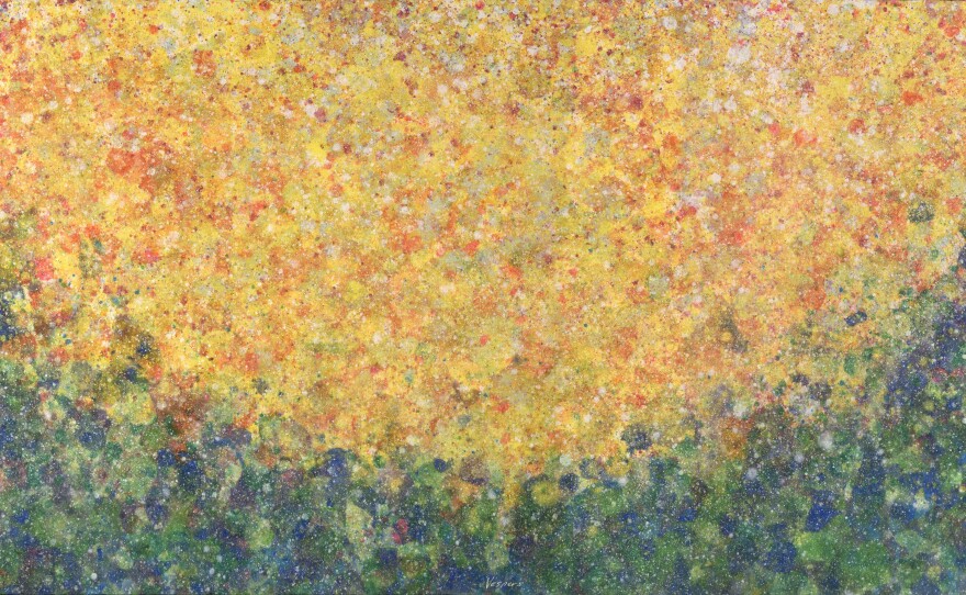 Lou Stovall, <em>Vespers,</em> 2010. Monoprint, 30 x 49.5 in.