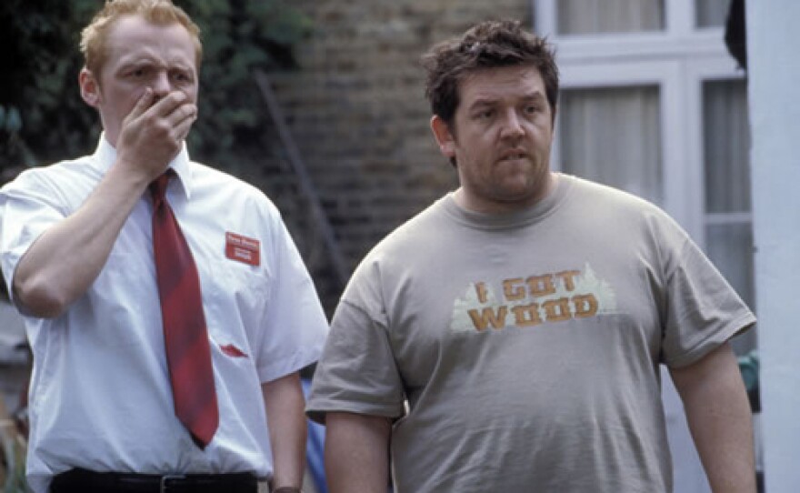 Simon Pegg and Nick Frost deal with a zombie invasion in the brilliant Shaun of the Dead