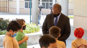 State Superintendent of Public Instruction Tony Thurmond visiting Joseph Casillas Elementary School in Chula Vista, May 14, 2021. 