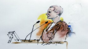 In this artist's sketch, Jared Loughner makes his first court appearance in Phoenix, Jan. 10.