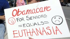 Misconceptions have been circulating about the health overhaul bill that was signed into law earlier this year.  A sign from a 2009 rally references the "death panel" myth.