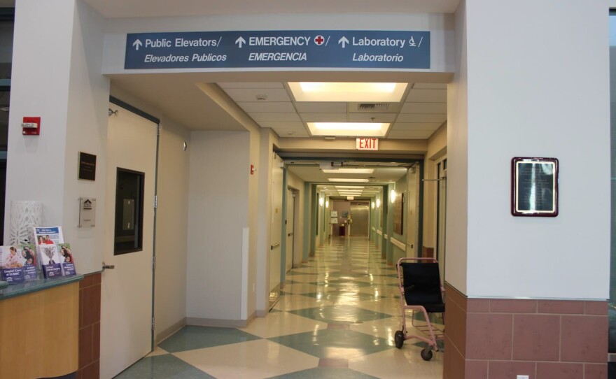 A hospital hallway in El Centro Regional Medical Center is shown in this undated photo.