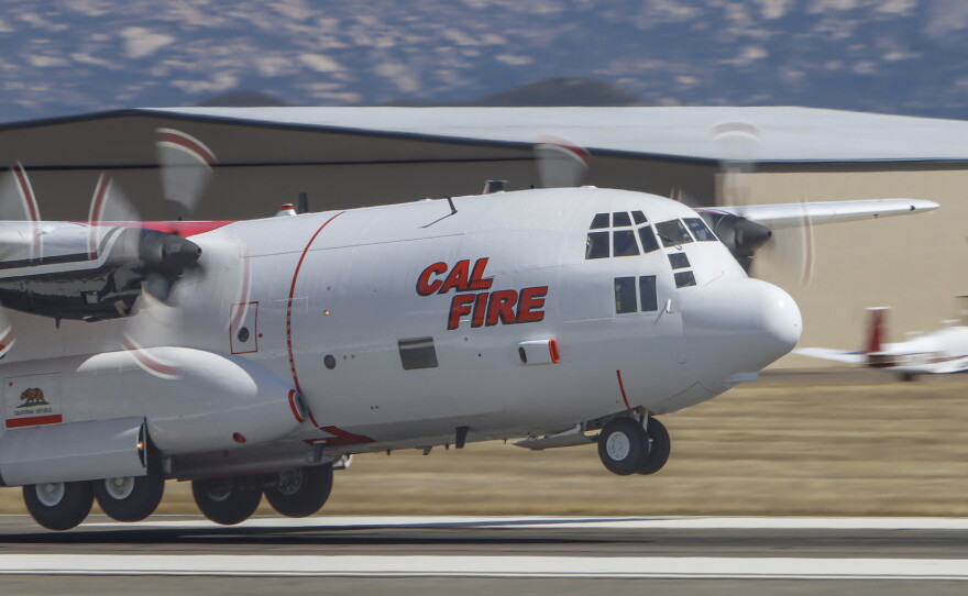 An undated photo of Cal Fire's C-130 taking off.