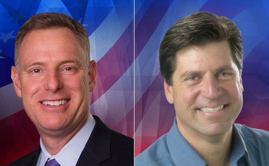 52nd Congressional District candidates Scott Peters and Jim DeBello are pictured in this undated photo.