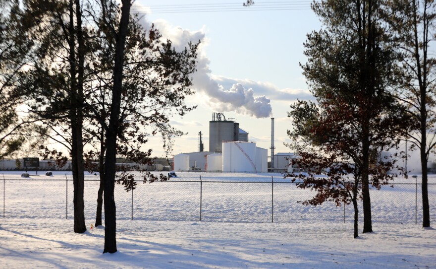 The Marquis Energy plant, which produces ethanol, is located outside Necedah, Wis. Michael Kruchten worked there before he started treatments for lung cancer in 2011.