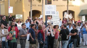 Protesters rallied for and against health care reform in Hillcrest in San Diego on August 11, 2009.