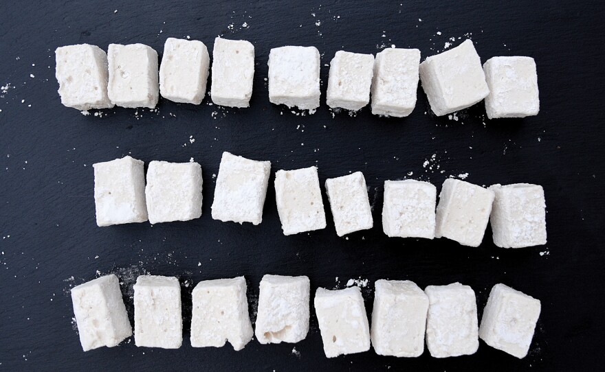 Marshmellows made from aquafaba
