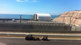 The San Onofre site where Southern California Edison is storing spent fuel rods from the now shuttered nuclear power plant, October 2015.