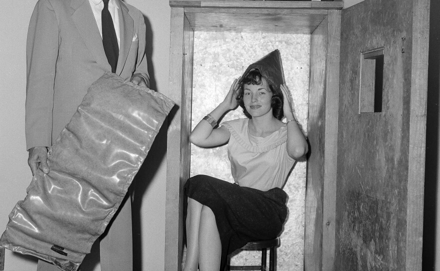 In the 1940s, psychiatrist Wilhelm Reich touted his orgone energy accumulators, exhibited here in 1956 by the Food and Drug Administration, as a treatment for emotional disturbances. Eventually, the FDA ruled Reich's treatment to be a "fraud of the first magnitude."