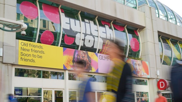 The entrance to TwitchCon at the San Diego Convention Center on Oct. 8, 2022. 