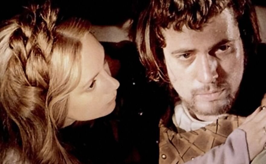 Francesca Annis and Jon Finch play Lady Macbeth and Macbeth in Roman Polanski's adaptation of Shakespeare's tragedy, "Macbeth."