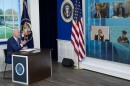 President Joe Biden speaks at the virtual Global COVID-19 Summit on Sept. 22, 2021, in Washington, D.C. On May 12, the White House will host the second Global COVID-19 Summit.