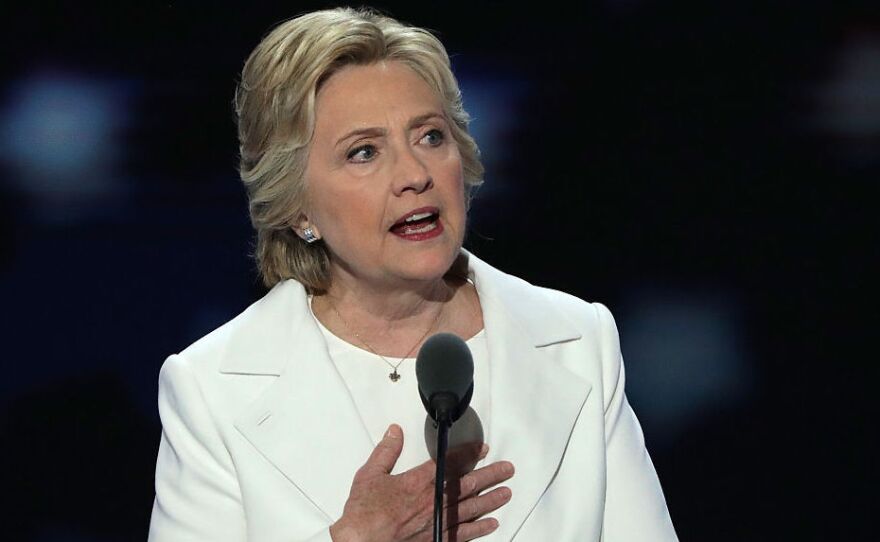 Hillary Clinton delivers an acceptance speech framing herself as a workhorse on the last day of the Democratic National Convention in Philadelphia on July 28.