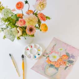 Flower Arranging Workshop + Floral Painting Class