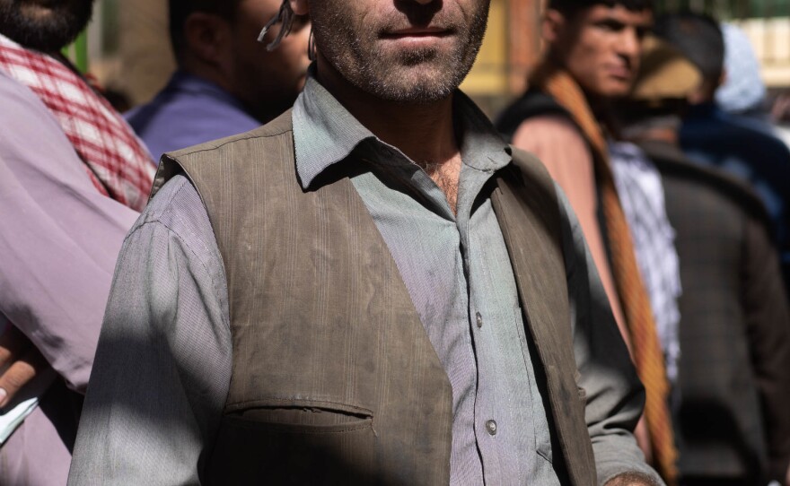 Khudai Nazar, 41, used to fix flat tires for a living and was able to support his family of nine. But that financial security ended soon after the government collapsed and he lost his job.