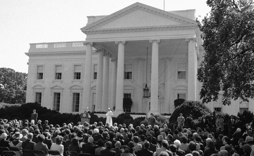 Pope John Paul II listens to President Jimmy Carter's welcoming speech at the White House in 1979. He made an unprecedented seven-city tour of the U.S., speaking to immense crowds. But the idea of a pope coming to Washington and meeting with the president was unthinkable before the 20th century, in part because America would have been less than welcoming.