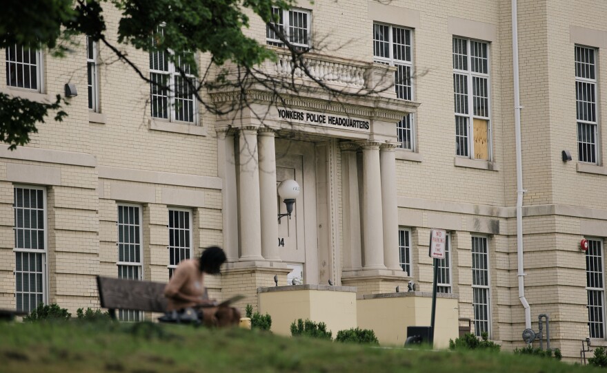 The exterior of the Yonkers Police headquarters. Despite the more than 100 payouts by the city of Yonkers while the Justice Department was investigating and providing oversight, incidents of alleged police abuse continued.