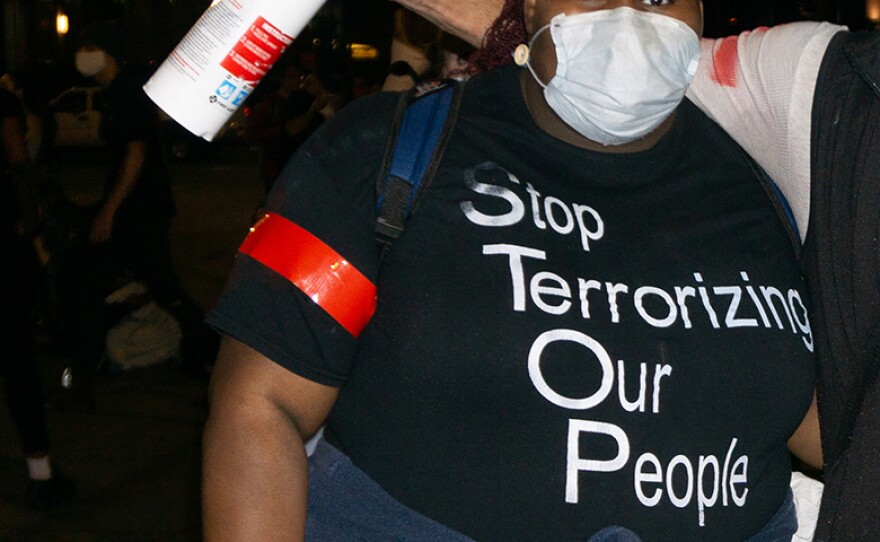 Iris Butler, a certified nursing assistant, worked as a medic during Denver's June 1 protest. "I am working full time and basically being at the protest after getting straight off of work," says Butler.