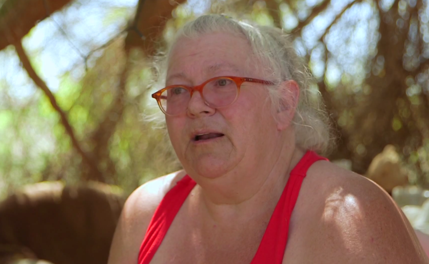 Slab City resident Lynne Bright talks about efforts to buy the Imperial County outpost from the state, March 28, 2015.