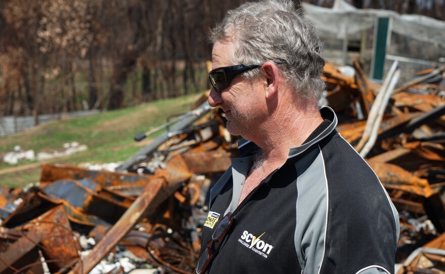 Steve Hillyar, a volunteer firefighter in Australia's New South Wales, suffered sleepless nights and lingering sounds of smoke detectors long after the fire had been put out.