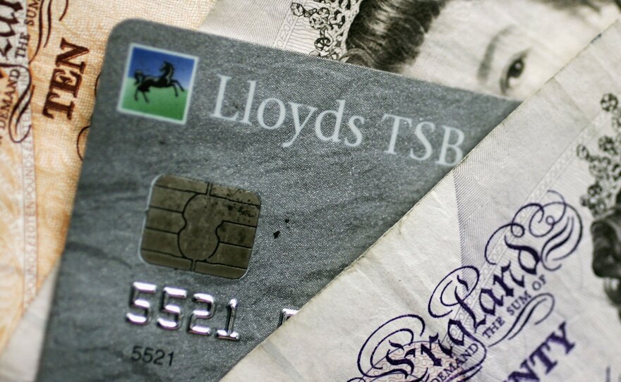 A cryptographic chip embedded in a British debit card. America is nearly alone in still relying on magnetic stripes to authenticate purchases.