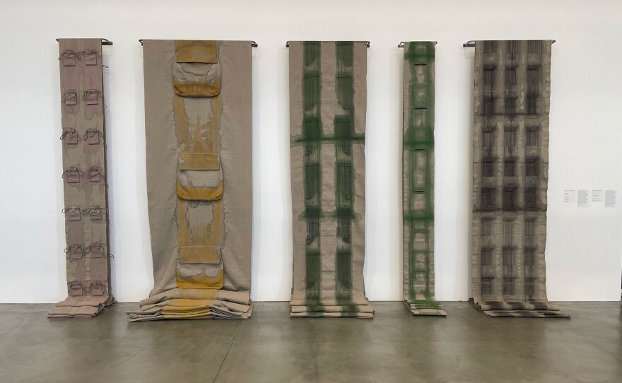 Carmen Argote's "Pocket Series" is shown at MCASD in a July 1, 2022 photo.