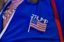 An attendee wears party colors at a primary election night party for Georgia gubernatorial candidate Rick Jackson on May 19 in Atlanta.