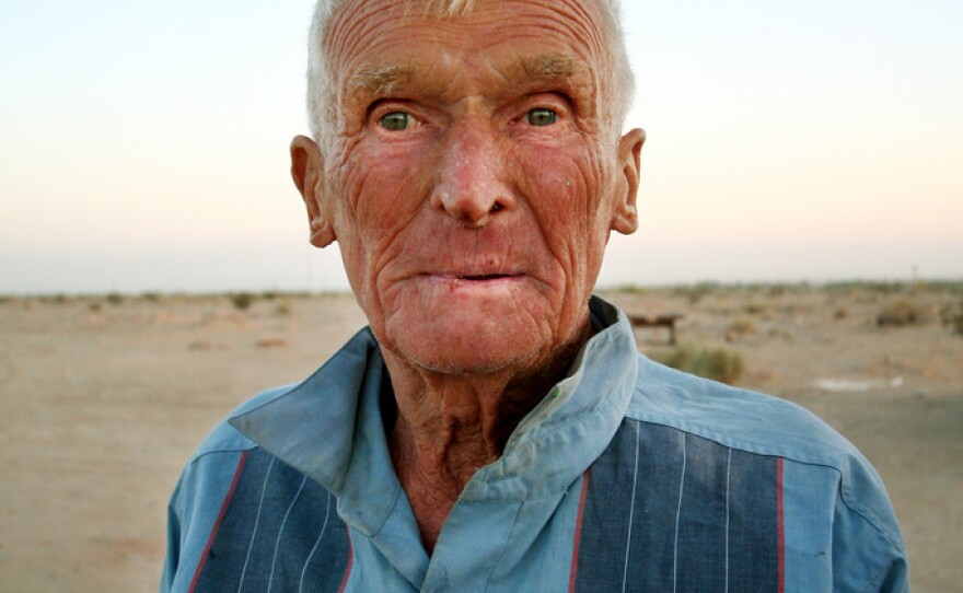 Leonard Knight in 2008, when he was still living at Salvation Mountain. 