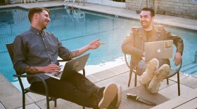 Bill Conway (left) and Matt Saincome (right) collected their favorite articles from their satirical website The Hard Times for a new book.