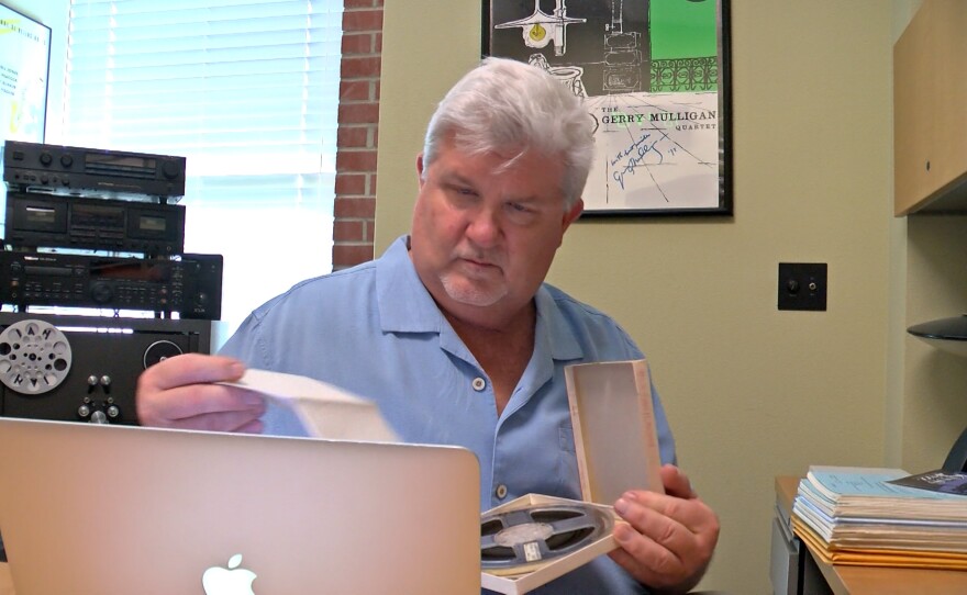 KSDS General Manager Ken Poston is shown in his office at the station on Dec. 29, 2025.