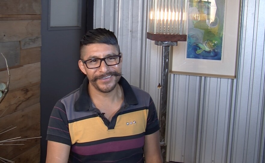 Artist Hugo Heredia Barrera at his Punto Experimental Gallery, May 9, 2015.