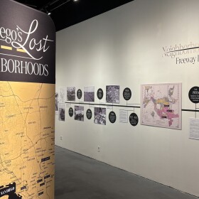 The "San Diego's Lost Neighborhoods" exhibition is seen at the San Diego History Center in Balboa Park on Sept. 23, 2025.