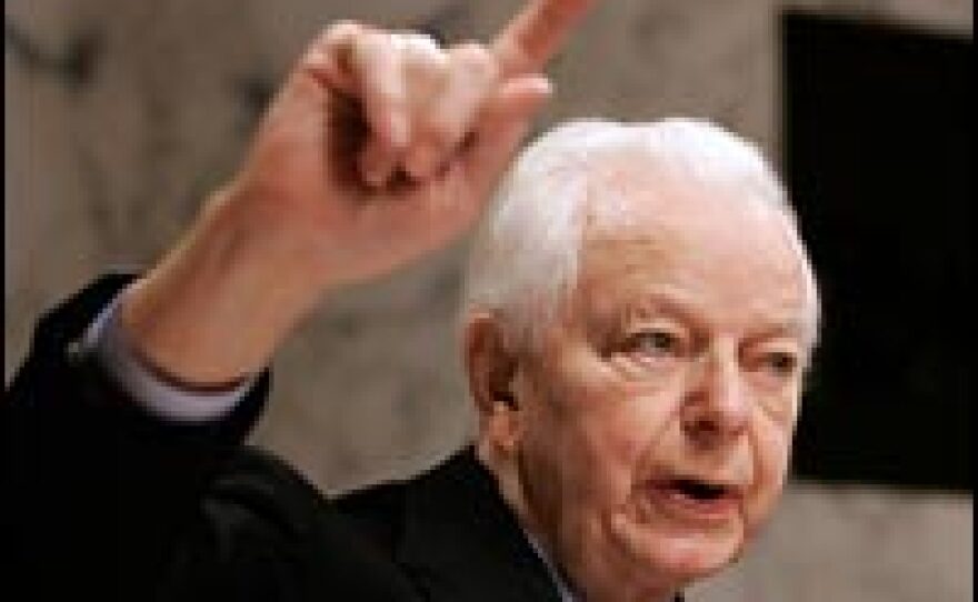 Sen. Robert Byrd speaks about mine safety during a Senate Appropriations Committee hearing, Jan. 23, 2006.