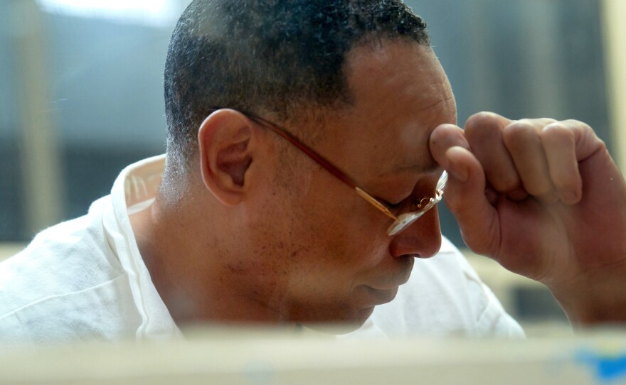 Benjamine Spencer sits in the visitation room at Coffield Unit in Tennessee Colony, Texas. Spencer was sentenced to life in prison for the murder of Jeffery Young.