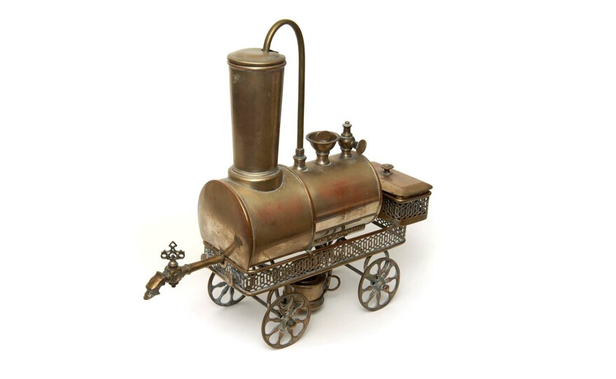 A 19th-century samovar made from silverplate, from the private collection of Sheldon Luskin. On loan to The Museum of Russian Art, Minneapolis