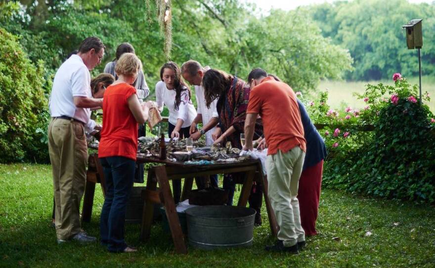 A low country oyster roast featured in The Essential Oyster, a book by Rowan Jacobsen to be published by Bloomsbury in October 2016.