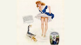 From the late 1940s until his death in 1959, "Colonel" Elliott White Springs spearheaded an innovative ad campaign that made Springmaid sheets a household word and changed the approach of the country's advertising industry. The "Colonel" began acquiring and commissioning artwork depicting attractive young women as "Springmaids," (pictured) and he copiously employed sexual innuendo in his ad copy.