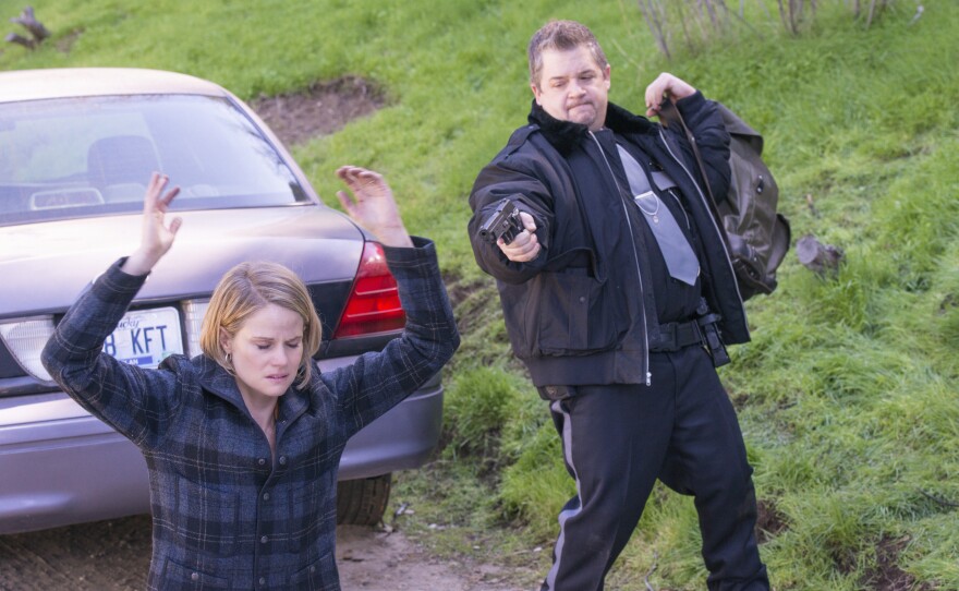 Ava Crowder (Joelle Carter) and Constable Bob (Patton Oswalt).