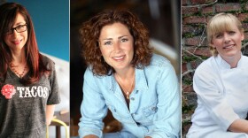 Chef Isabel Cruz (left), Tracy Borkum (center) and chef Kelli Crosson (right) in undated photos. 