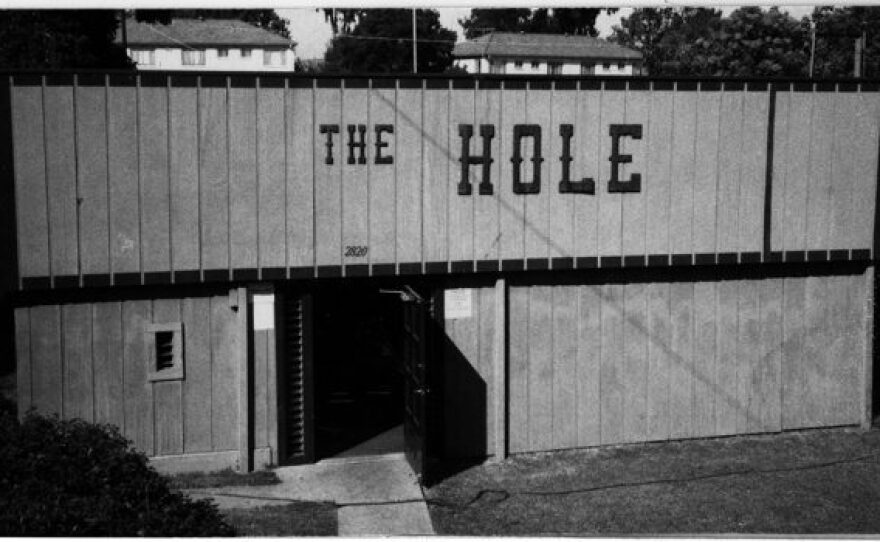 The front of The Hole is shown as it looked in the 1960's.