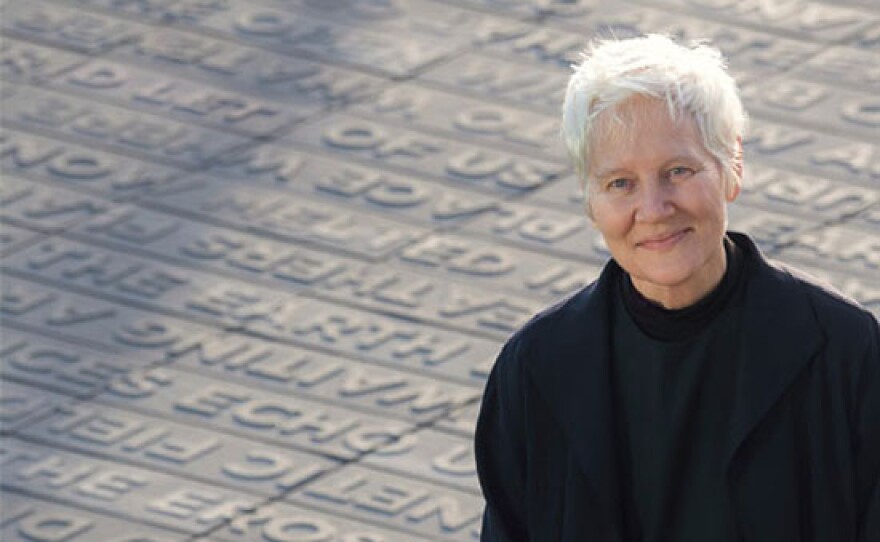 Artist Ann Hamilton at her Stuart Collection installation of KAHNOP: To Tell A Story. Undated photo.