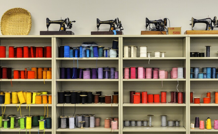 The Culture Room at the Hollywood headquarters exhibits functioning hand cranked sewing machines from Singer which elder tribal members still use.