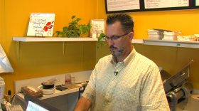 Patrick Quinn, owner of Sorrentino's Pizza in San Diego, talks about his energy bill, March 23, 2015.