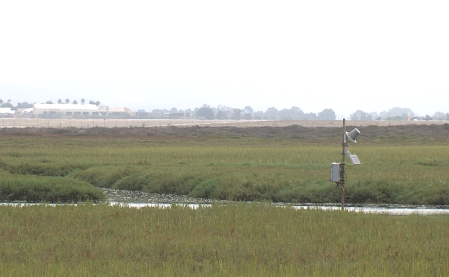 The research station that monitors water conditions in the Tijuana River Estuary every 15 minutes, sending information to a satellite on Sept. 5, 2017
