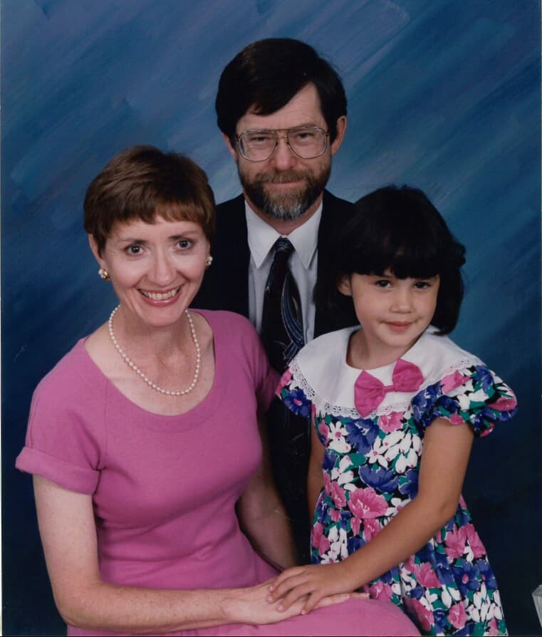 Diane Ingalls with her husband and daughter in an undated family photo.
