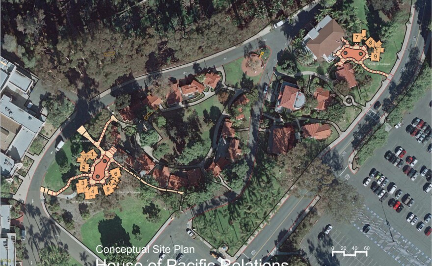 A rendering of a 2015 plan to add nine cottages to the House of Pacific Relations International Cottages in Balboa Park.
