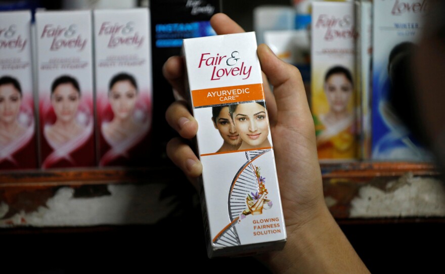 A package of Fair & Lovely skin lightening cream at a shop in India. In response to calls for racial justice around the world, the product name is being changed to Glow & Lovely.