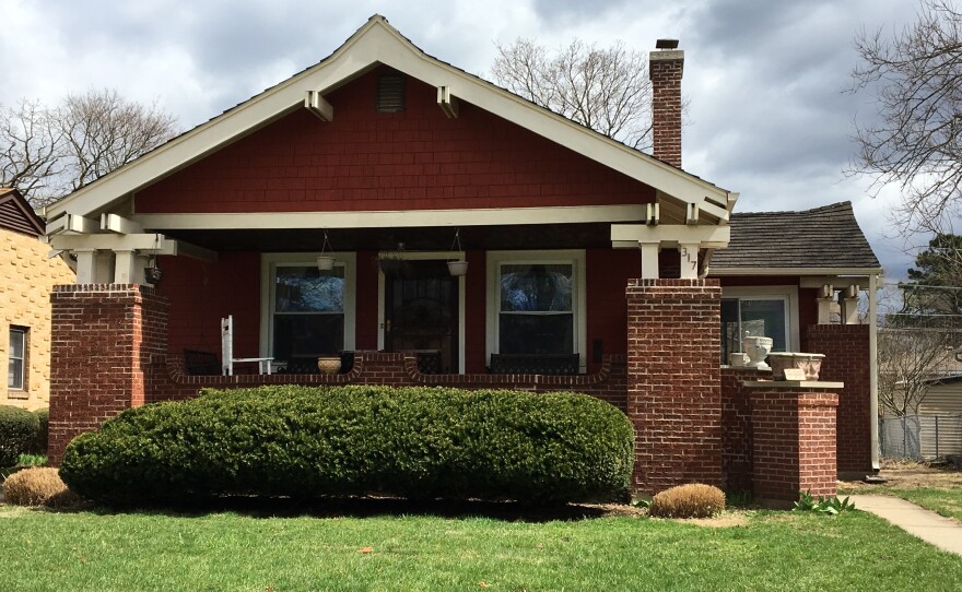 Sears called this Arts and Crafts-style bungalow "The Osborne." Buyers of kit homes could choose brick, stucco, cedar shingle or clapboard for the exterior but would have to buy brick locally.