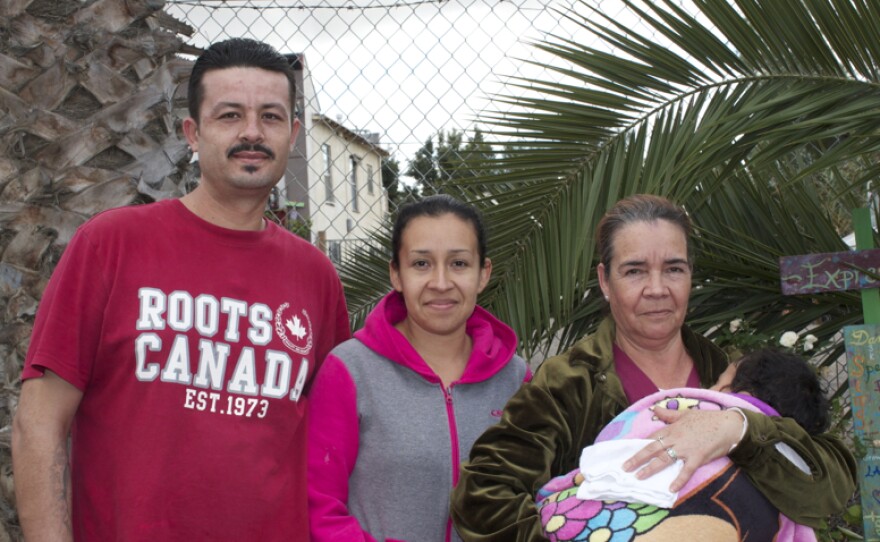 Alejandra Pena and her family are volunteers at Bridge of Hope's weekly food pantry. The family is food insecure and relied heavily upon food assistance from the pantry when their food stamps were taken away this year.